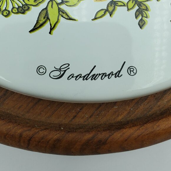 Goodwood Spice of Life Trivet Spice O'Life Cheese Charcuterie Teak Ceramic Plate - Picture 4 of 8